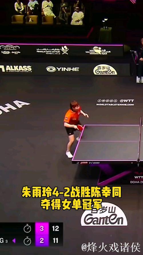 朱雨玲以4-2击败陈幸同 成功跻身十五运会女单半决赛 朱雨玲以4-2击败陈幸同 成功跻身十五运会女单半决赛